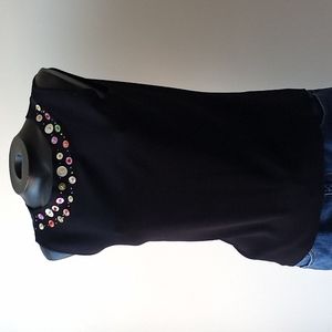 Joseph A  Sleeveless Decorated Handmade Top Size S